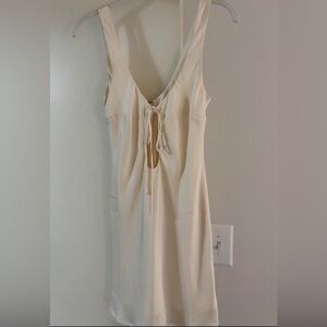 Meshki Cream Tie-Front dress